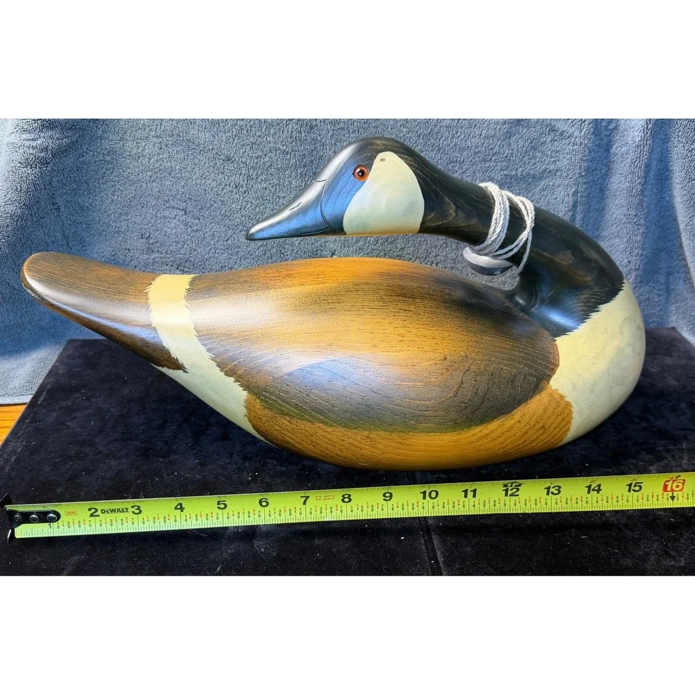Big Sky Carvers Canada Goose Decoy with Anchor Kissy Durham Signed 16in